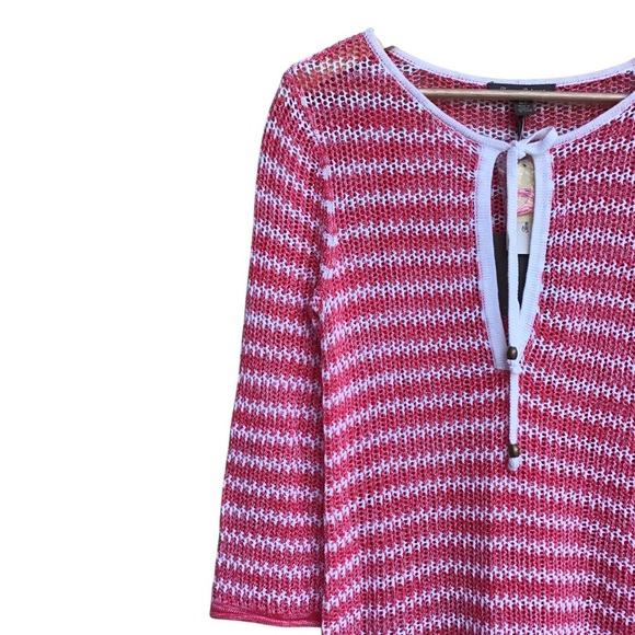 Tommy Bahama Star Island Linen Blend Crochet Too Tunic Paradise Pink Cov… - Picture 4 of 6